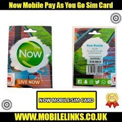 Now Mobile UK Sim Card Pay As You Go - EU ROAMING ACTIVATED